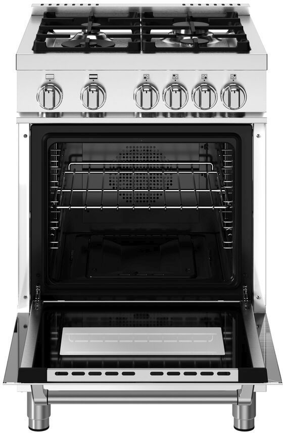 Bertazzoni Master Series 24" Bianco Matt Pro Style Gas Range-1