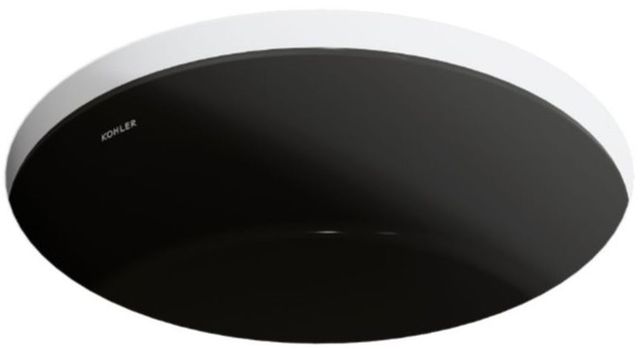 Kohler Verticyl® Black 15.75" Round Undermount Bathroom Sink-0