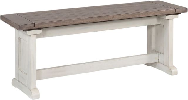 Sunny Designs™ Pasadena Buckskin/Marble White Side Bench-0