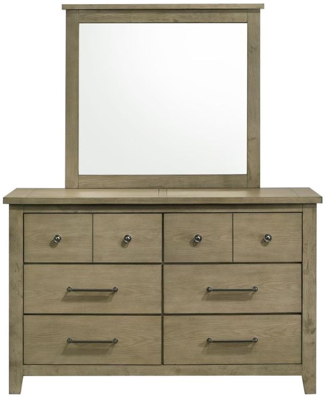 Coaster® Hazlewood Vineyard Oak Bedroom Dresser with Mirror-1