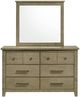 Coaster® Hazlewood Vineyard Oak Bedroom Dresser with Mirror-1
