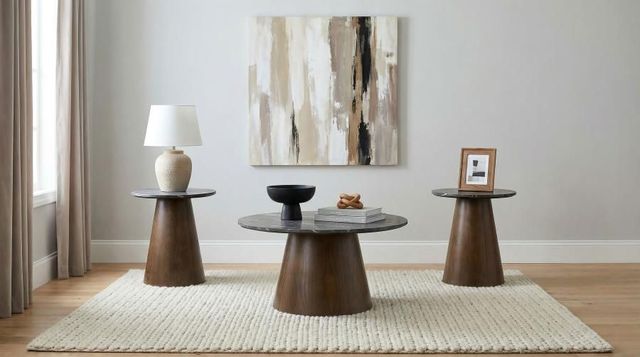 Coaster® Franklin 3-Piece Brown/Gray Coffee Table Set-1