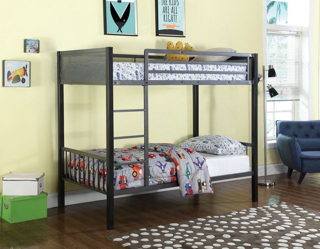 Coaster® Meyers 2-Piece Black Twin/Twin Bunk Bed-2