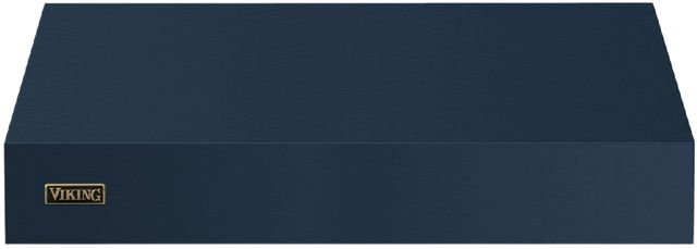 Viking 5 Series 36" Slate Blue Wall Mounted Range Hood with Ventilator in Brushed Brass Trim-0