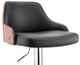 Armen Living Asher Black/Chrome Adjustable Bar Stool-2
