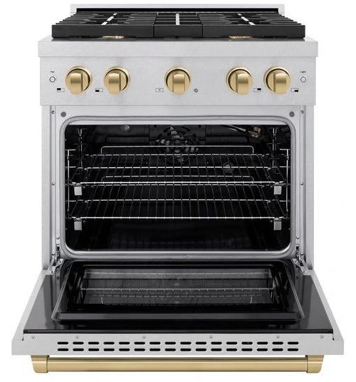 ZLINE Autograph Edition 30" Satin Stainless Steel Pro Style Gas Range-1