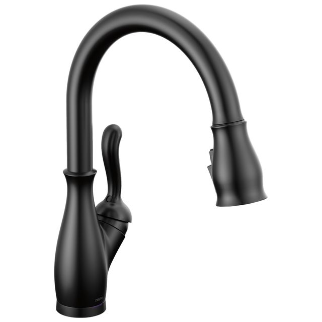 Delta Leland® Matte Black Touch2O® Kitchen Faucet-0