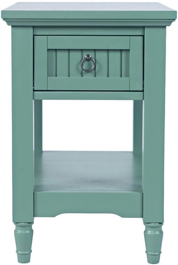 Jofran Inc. Westport Fern Green Leg Chairside Table-1