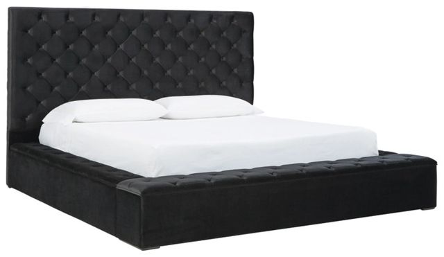 Signature Design by Ashley® Lindenfield 6-Piece Silver California King Upholstered Storage Bed Set-1