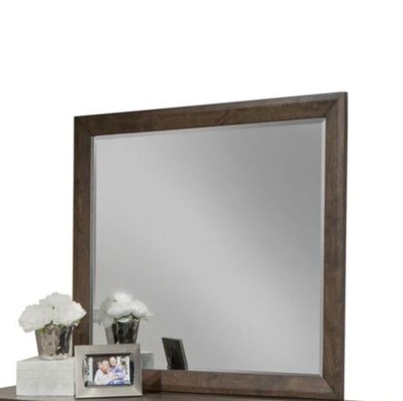 Bernards Asheville Dark Brown Mango Mirror-0