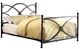 Furniture of America® Zaria Matte Black Twin Metal Rod Bed-0