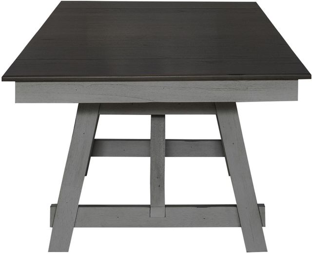 Liberty Furniture Newport 6-Piece Carbon Gray/Smokey Gray Trestle Dining Set-2