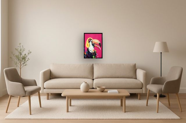 Classy Living Luminous Musical Tucan Neon Wall Art-1