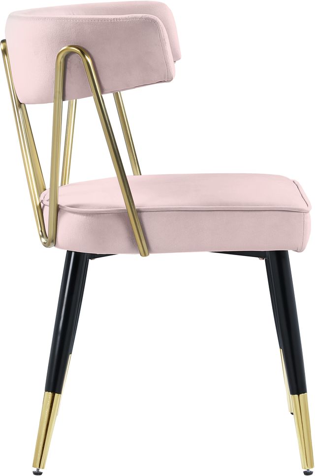Meridian Furniture Rheingold Pink Velvet Dining Chair-2