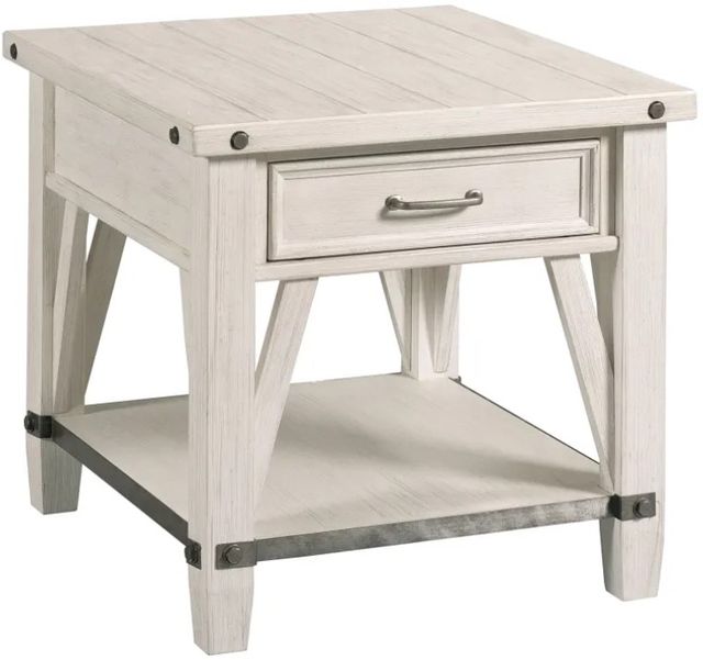 Hammary® Richter Brushed White End Table-0