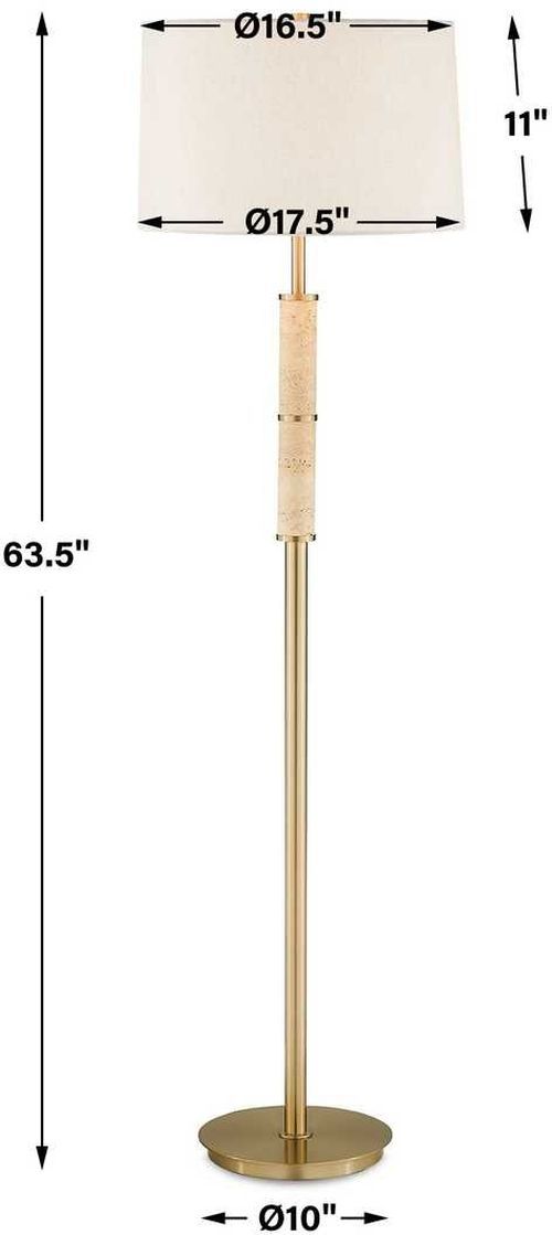 Uttermost® Verlaine Antique Gold Floor Lamp-3
