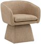 Dovetail Furniture Jonie Camel Swivel Dining Chair-0