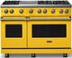 Viking® 5 Series 48" Daffodil Pro Style Gas (LP) Range with Brushed Brass Trim-0
