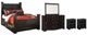 Signature Design by Ashley® Shay 5-Piece Almost Black Queen Poster Storage Bed Set-0