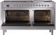 Ilve® Nostalgie II Series 60" Stainless Steel Pro Style Dual Fuel Range-1