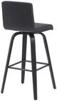 Armen Living Vienna 3-Piece Black Brushed/Black Swivel Barstool Set-3