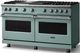 Viking® 5 Series 60" Novembery Sky Pro Style Gas (LP) Range with Polished Chrome Trim-2