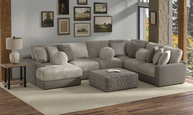 Jackson Furniture Canyon 5-Piece Fawn/Umber Left-Arm Facing Sectional and Ottoman-1