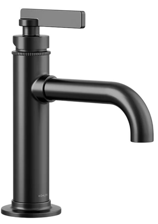 KOHLER® Castia™ Matte Black Single-Handle Bathroom Sink Faucet-0