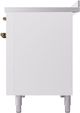 Ilve® Nostalgie II Noblesse 48'' White Pro Style Induction Range with Burnished Trim-3
