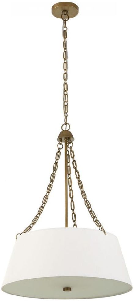 Uttermost® Andalucia Matte Brushed Gold/White 4-Light Pendant-4