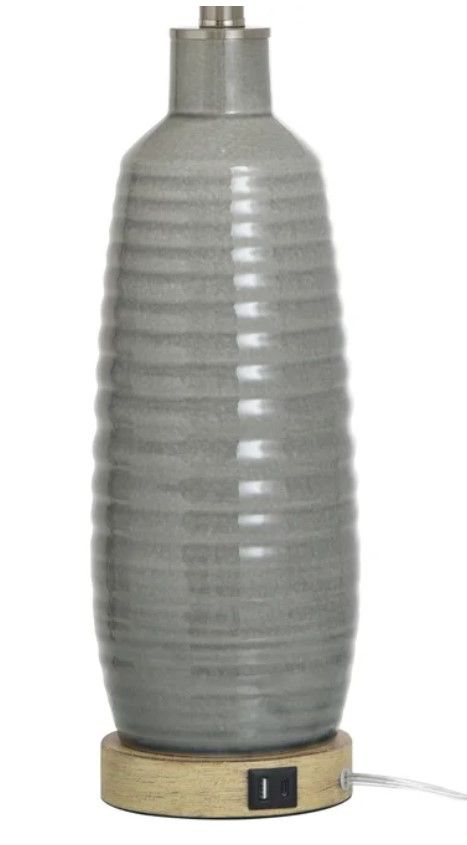 StyleCraft Gray Washed Table Lamp-2