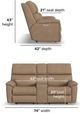 Flexsteel® Customizable Porter Leather Power Reclining Loveseat with Console, Power Headrest and Lumbar-2