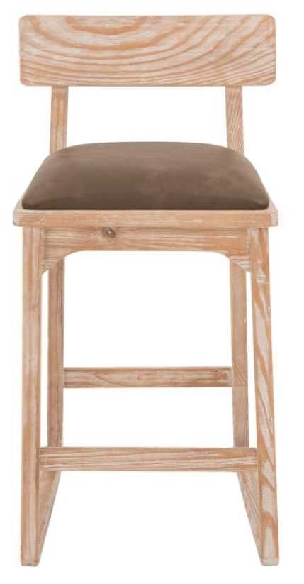 International Furniture Direct Balam Gray/Stained White Barstool-2
