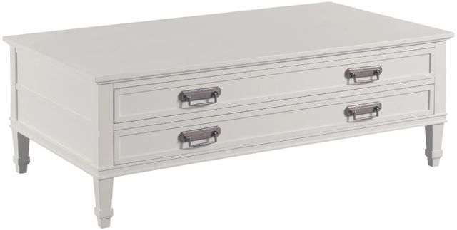 Hammary® Structures Pure White Rectangular Coffee Table-0