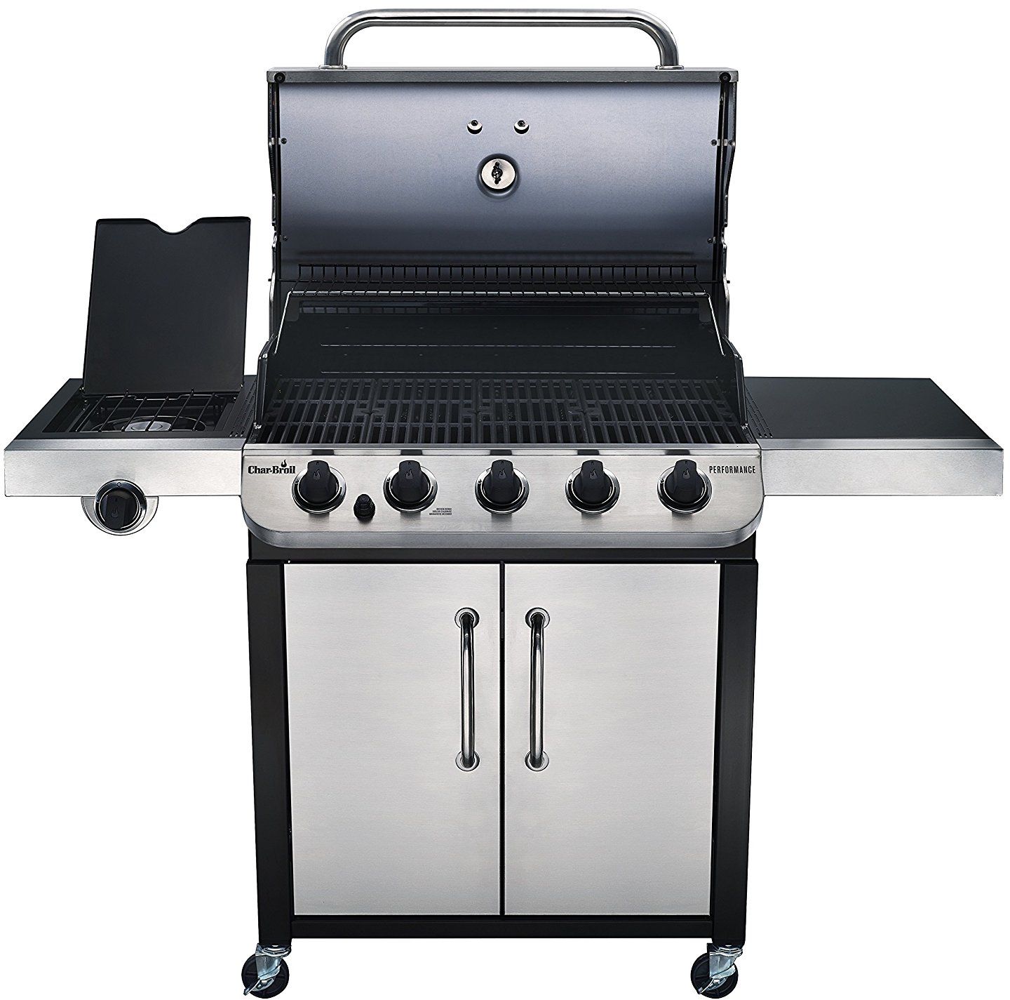 Char Broil Performance Series 57 Natural Gas Black with Stainless Steel Freestanding Grill Jensen Akins Hardware Appliance Conover WI