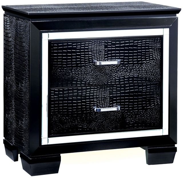 Furniture of America® Bellanova Black Nightstand-0