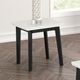 Furniture of America® Thisted White Square Marble End Table with Black Base-0
