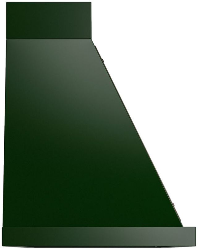 Ilve® Nostalgie II Noblesse 60" Emerald Green Wall Mounted Range Hood with Burnished Trim-2
