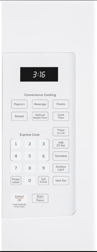 GE® 1.6 Cu. Ft. White Over The Range Microwave-5