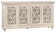 Crestview Collection Lattice White Wash Sideboard-0