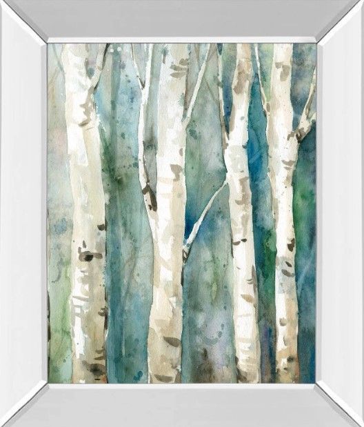 Classy Art River Birch II by Carol Robinson Mirror Framed Wall Art-0