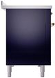 Ilve® Nostalgie II Noblesse 48'' Midnight Blue Pro Style Induction Range with Brass Trim-2