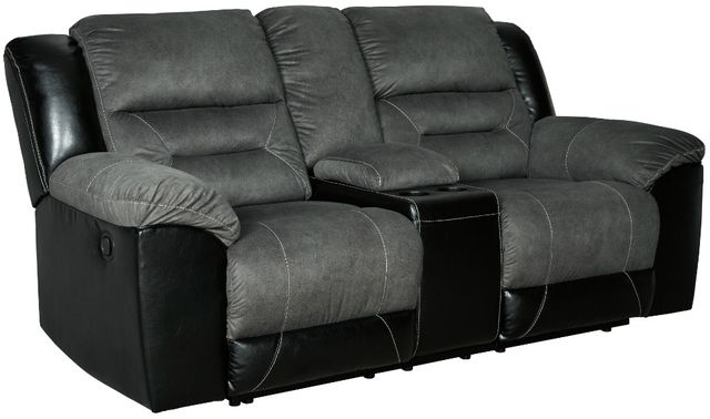 Signature Design by Ashley® Earhart 3-Piece Slate Living Room Set with Reclining Sofa-2