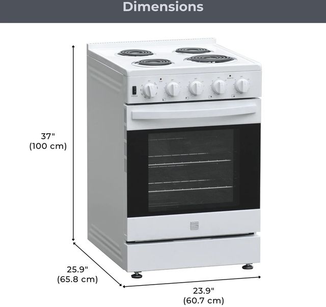 Kenmore® 24" White Freestanding Electric Range-1