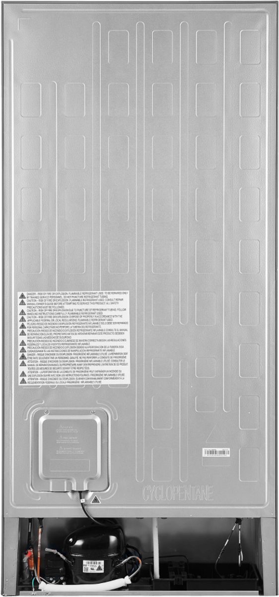 FORNO® Milano Espresso 34 in. 17.2 Cu. Ft. Stainless Steel Counter Depth Bottom Freezer Refrigerator-9
