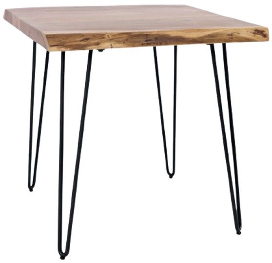 Jofran Inc. Nature's Edge Natural End Table with Black Base-0