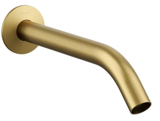 KOHLER® Components® Vibrant Brushed Moderne Brass Bathroom Sink Faucet Spout with Tube Design-0