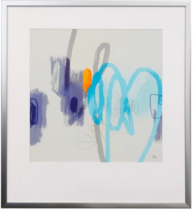 Stylecraft Count on It Blue/Gray/Light Gray/Orange/Purple Wall Art-0