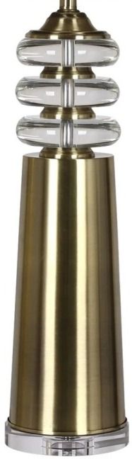 Harp & Finial® Tinley Brass/Clear Table Lamp-2
