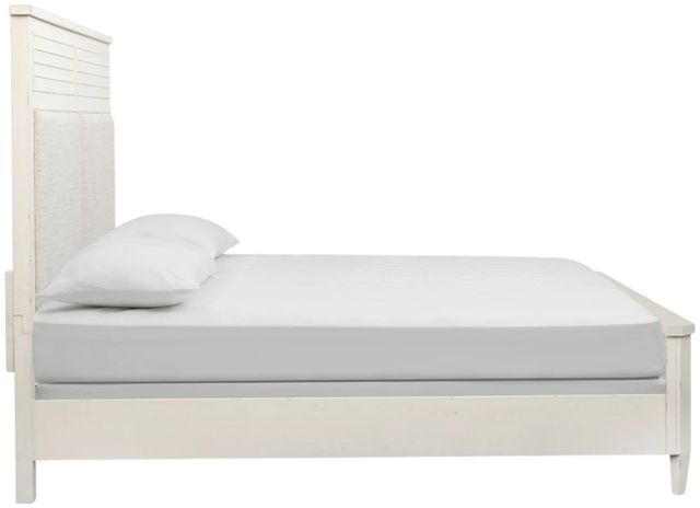 Magnussen Home® Echo Isles Driftwood and Sea Pearl King Panel Bed with Upholstered Headboard-3